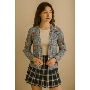 Vintage‎ Women's Koko Knits 80s Floral Cardigan Size M Feminine Dainty Coquette